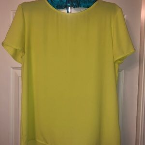 Neon yellow chiffon top